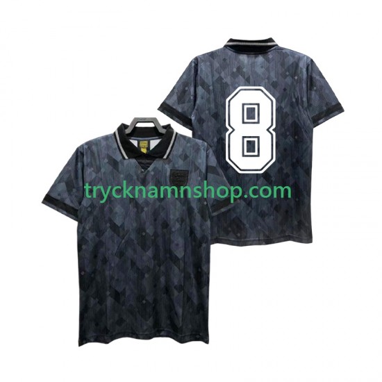England 8 1990 Tröja Retro 2:a Matchställ Män Kortärmad