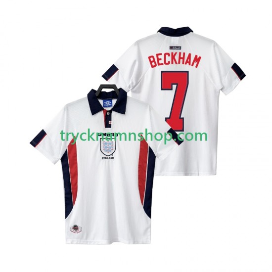 England BECKHAM 7 1998 Tröja Retro 1:a Matchställ Män Kortärmad