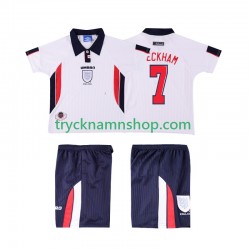 England Beckham 7 1998 Tröja Retro 1:a Matchställ Barn Kortärmad