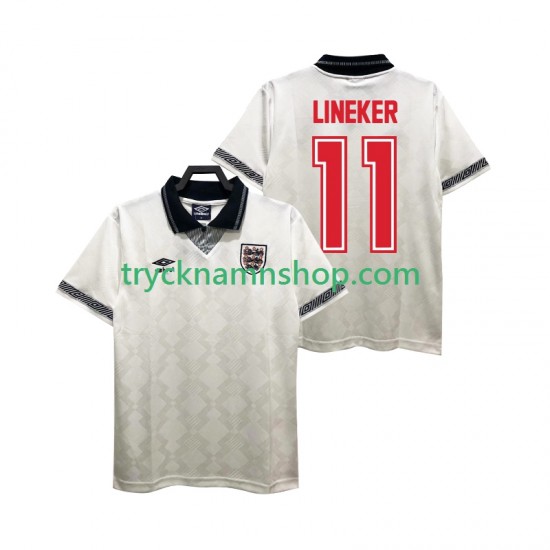 England LINEKER 11 1990 Tröja Retro 1:a Matchställ Män Kortärmad