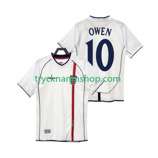 England OWEN 10 2002 Tröja Retro 1:a Matchställ Män Kortärmad