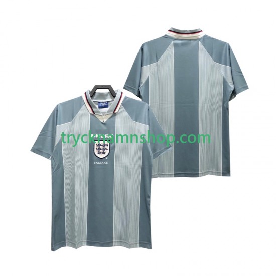 England 1996 Tröja Retro 2:a Matchställ Män Kortärmad