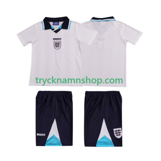 England 1996 Tröja Retro 1:a Matchställ Barn Kortärmad