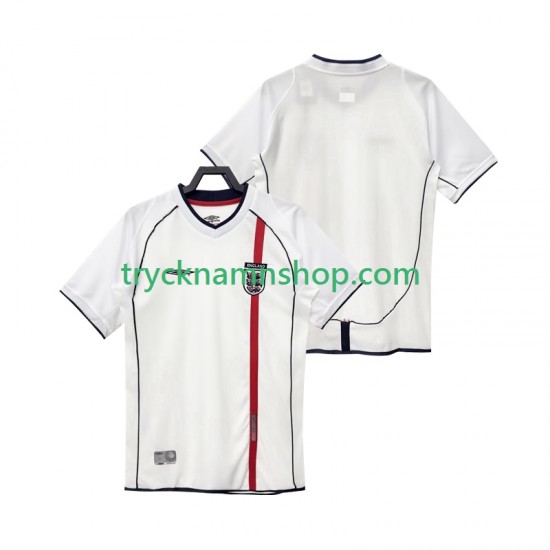 England 2002 Tröja Retro 1:a Matchställ Män Kortärmad