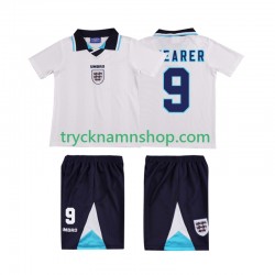 England SHEARER 9 1996 Tröja Retro 1:a Matchställ Barn Kortärmad