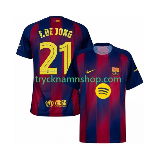 FC Barcelona Frenkie de Jong 21 Champions League 2025-2026 Tröja 1:a Matchställ Män Kortärmad