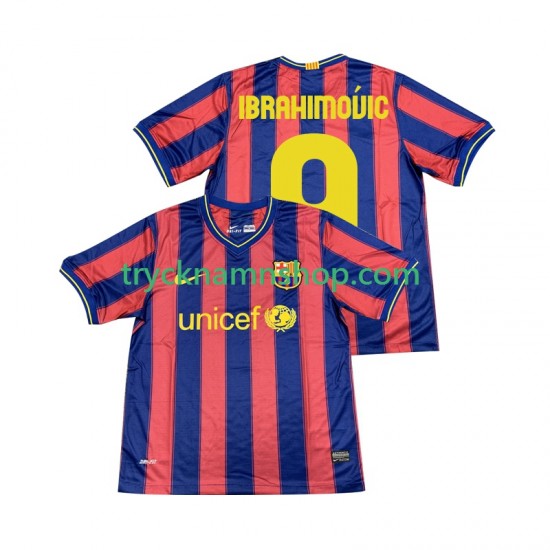 FC Barcelona Ibrahimovic 9 2009 2010 Tröja Retro 1:a Matchställ Män Kortärmad