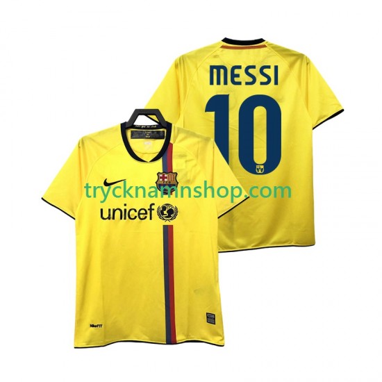 FC Barcelona Lionel Messi 10 2008 2009 Tröja Retro 2:a Matchställ Män Kortärmad