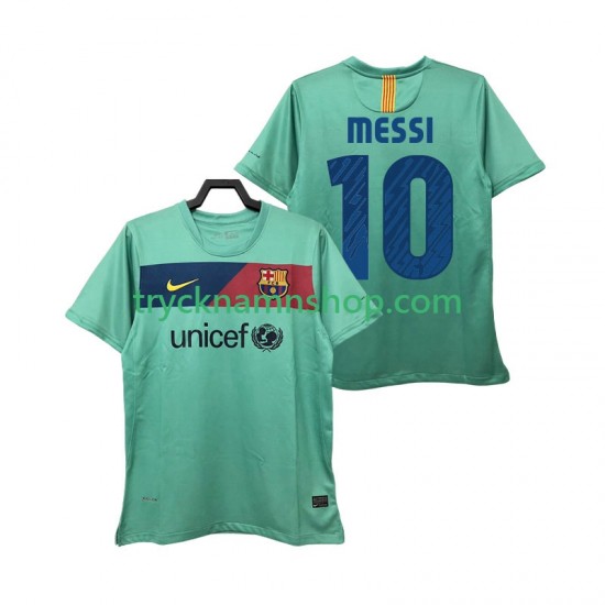 FC Barcelona Lionel Messi 10 2010 2011 Tröja Retro 2:a Matchställ Män Kortärmad
