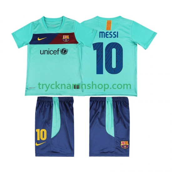 FC Barcelona Lionel Messi 10 2010 2011 Tröja Retro 2:a Matchställ Barn Kortärmad