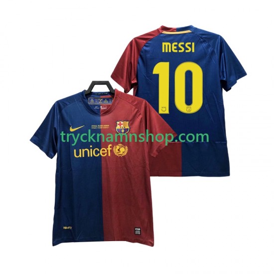 FC Barcelona Lionel Messi 10 Champions League 2008 2009 Tröja Retro 1:a Matchställ Män Kortärmad
