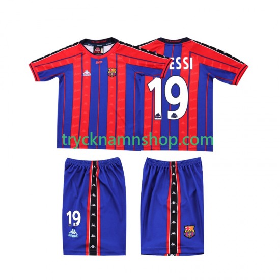 FC Barcelona Lionel Messi 19 1997 1998 Tröja Retro 1:a Matchställ Barn Kortärmad