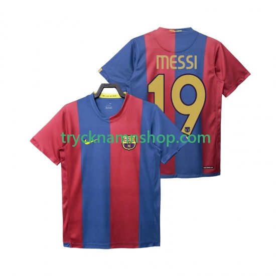 FC Barcelona Lionel Messi 19 2006 2007 Tröja Retro 1:a Matchställ Män Kortärmad