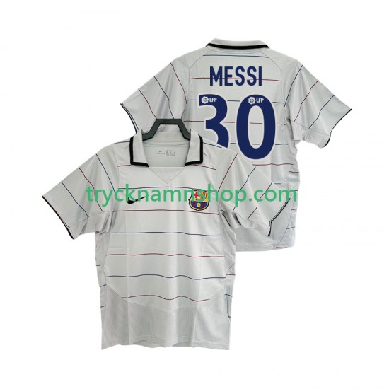 FC Barcelona Lionel Messi 30 2003 2004 Tröja Retro 2:a Matchställ Män Kortärmad