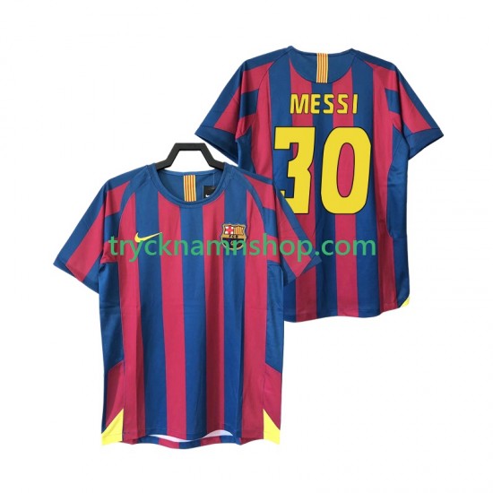 FC Barcelona Lionel Messi 30 2005 2006 Tröja Retro 1:a Matchställ Män Kortärmad