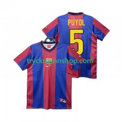 FC Barcelona PUYOL 5 1998 1999 Tröja Retro 1:a Matchställ Män Kortärmad