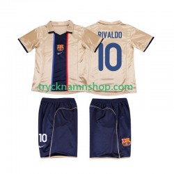 FC Barcelona RIVALDO 10 2001 2002 Tröja Retro 2:a Matchställ Barn Kortärmad