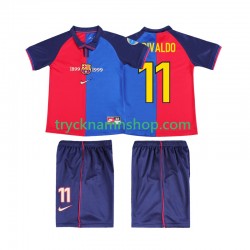 FC Barcelona RIVALDO 11 1999 2000 Tröja Retro 1:a Matchställ Barn Kortärmad