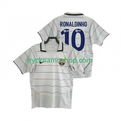 FC Barcelona RONALDINHO 10 2003 2004 Tröja Retro 2:a Matchställ Män Kortärmad