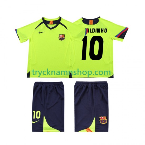FC Barcelona RONALDINHO 10 2005 2006 Tröja Retro 2:a Matchställ Barn Kortärmad
