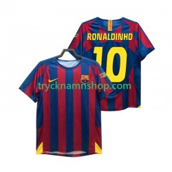 FC Barcelona RONALDINHO 10 Champions League 2005 2006 Tröja Retro 1:a Matchställ Män Kortärmad