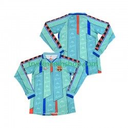FC Barcelona 1996 1997 Tröja Retro 2:a Matchställ Män Långärmad