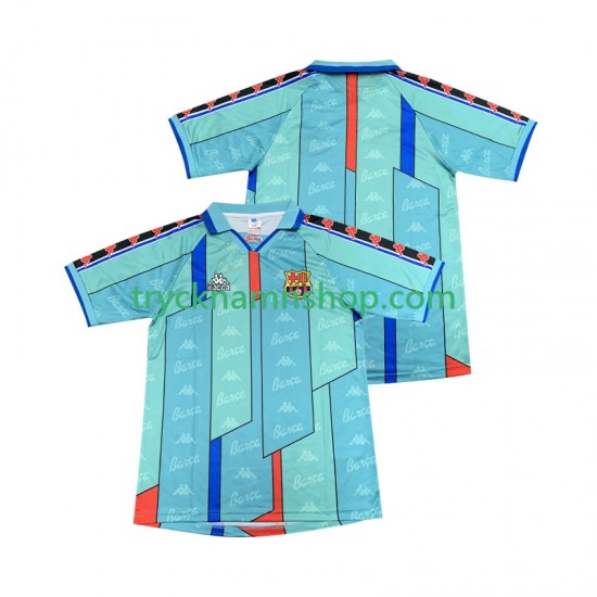 FC Barcelona 1996 1997 Tröja Retro 2:a Matchställ Män Kortärmad