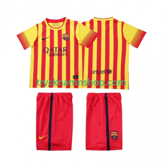 FC Barcelona 2013 2014 Tröja Retro 2:a Matchställ Barn Kortärmad