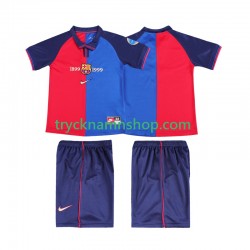 FC Barcelona 1999 2000 Tröja Retro 1:a Matchställ Barn Kortärmad