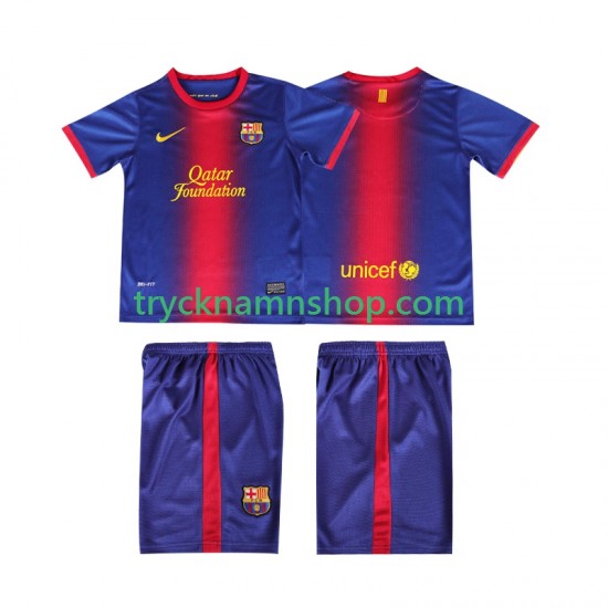 FC Barcelona 2012 2013 Tröja Retro 1:a Matchställ Barn Kortärmad