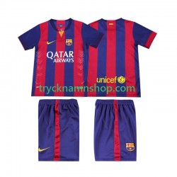 FC Barcelona 2014 2015 Tröja Retro 1:a Matchställ Barn Kortärmad