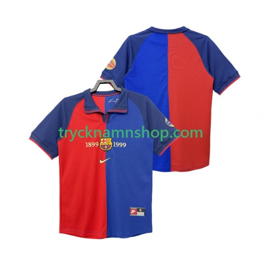 FC Barcelona 1990 2000 Tröja Retro 1:a Matchställ Män Kortärmad