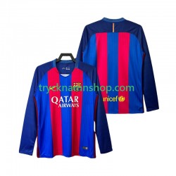 FC Barcelona 2016 2017 Tröja Retro 1:a Matchställ Män Långärmad