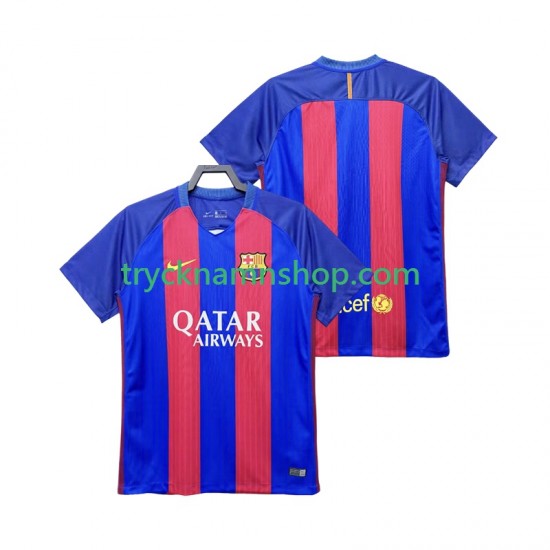 FC Barcelona 2016 2017 Tröja Retro 1:a Matchställ Män Kortärmad
