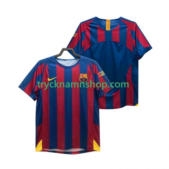 FC Barcelona Champions League 2005 2006 Tröja Retro 1:a Matchställ Män Kortärmad