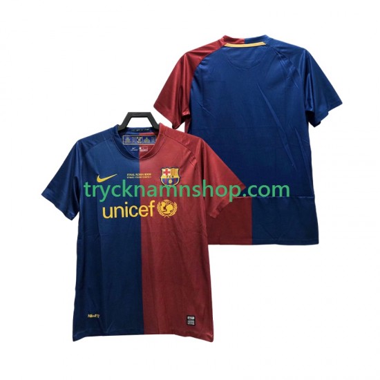 FC Barcelona Champions League 2008 2009 Tröja Retro 1:a Matchställ Män Kortärmad