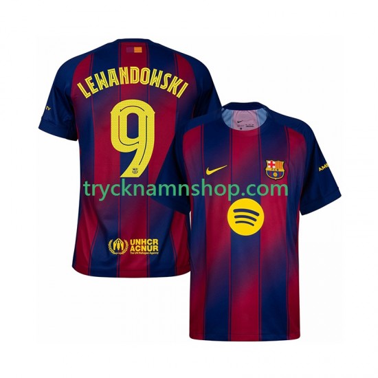 FC Barcelona Robert Lewandowski 9 Champions League 2025-2026 Tröja 1:a Matchställ Män Kortärmad
