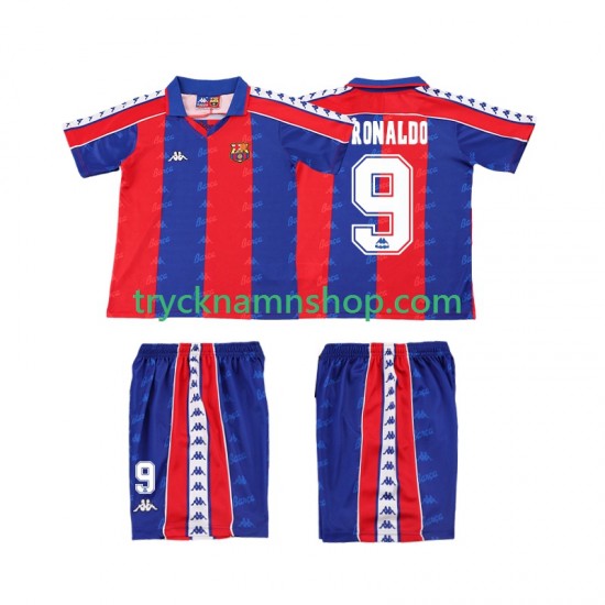 FC Barcelona Ronaldo 9 1992 1995 Tröja Retro 1:a Matchställ Barn Kortärmad