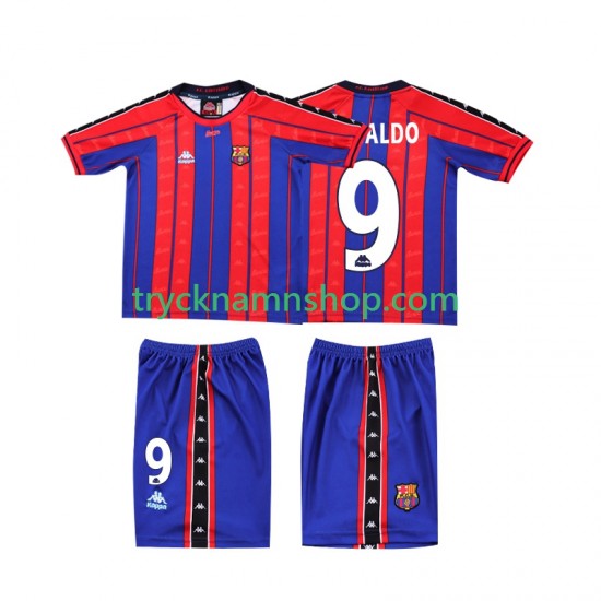 FC Barcelona Ronaldo 9 1997 1998 Tröja Retro 1:a Matchställ Barn Kortärmad