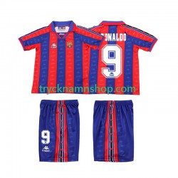 FC Barcelona Ronaldo 1996 1997 Tröja Retro 1:a Matchställ Barn Kortärmad