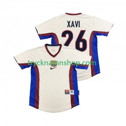 FC Barcelona XAVI 26 1998 1999 Tröja Retro 2:a Matchställ Män Kortärmad