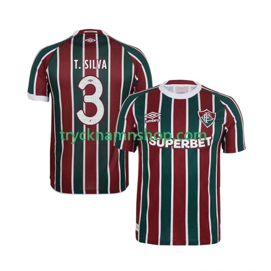Fluminense Thiago Silva 3 2025-2026 Tröja 1:a Matchställ Män Kortärmad