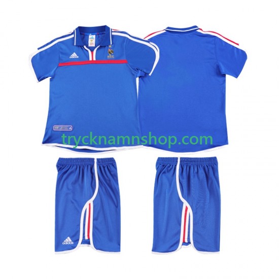 Frankrike 2000 Tröja Retro 1:a Matchställ Barn Kortärmad