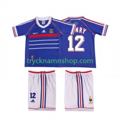 Frankrike Henry 12 1998 Tröja Retro 1:a Matchställ Barn Kortärmad