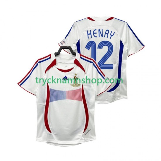 Frankrike Henry 12 2006 Tröja Retro 2:a Matchställ Män Kortärmad