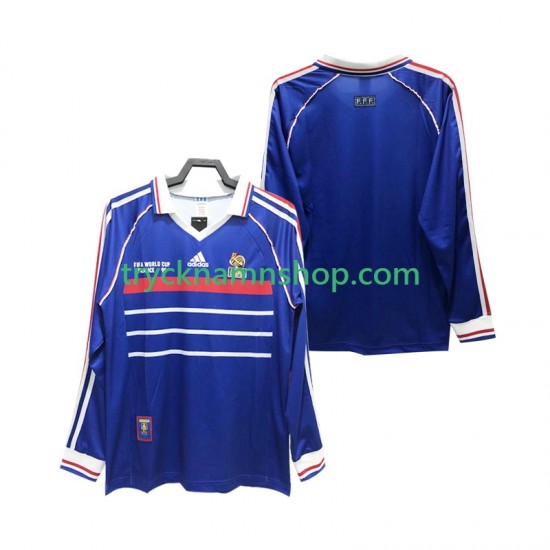 Frankrike 1998 Tröja Retro 1:a Matchställ Män Långärmad