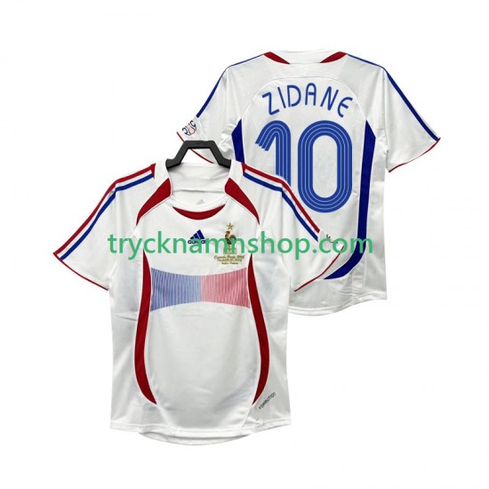 Frankrike ZIDANE 10 2006 Tröja Retro 2:a Matchställ Män Kortärmad