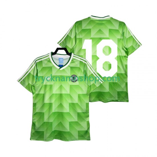 Tyskland 18 1990 Tröja Retro 2:a Matchställ Män Kortärmad
