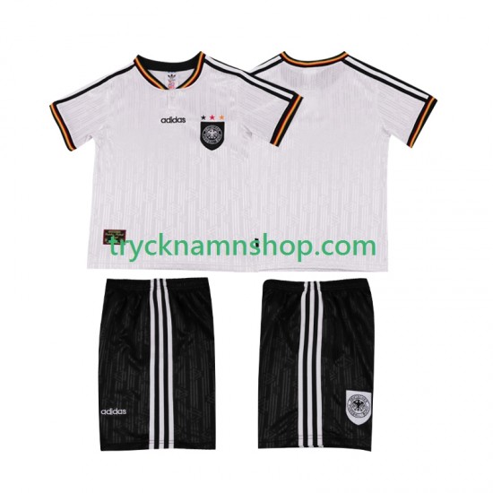 Tyskland 1996 Tröja Retro 1:a Matchställ Barn Kortärmad