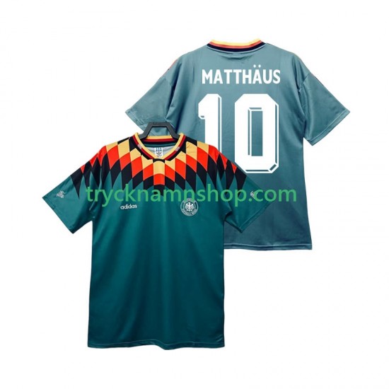 Tyskland MATTHAUS 10 1994 Tröja Retro 2:a Matchställ Män Kortärmad